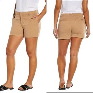 Banana Republic Khaki Chino Short Stretch Women Size 6 NEW #127‎